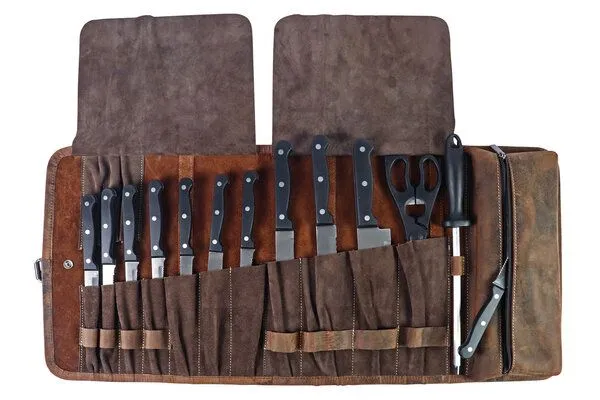 Alpenleder Alpenleder Messerrolle BUTCHER, Old havanna, – Produktbild 4 von 4
