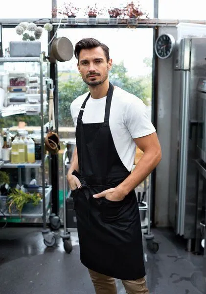 Neutral Neutral Damen / Herren Cafe Bistro Latzschürze Kellnerschürze, Navy, – Produktbild 5 von 5