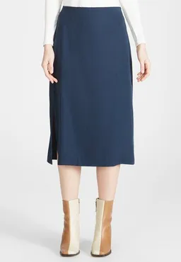 Givn Berlin Givn Berlin Midirock VALENTINA aus TENCEL REFIBRA Lyocell - Midnight Blue (Refibra) – Produktbild 1 von 1