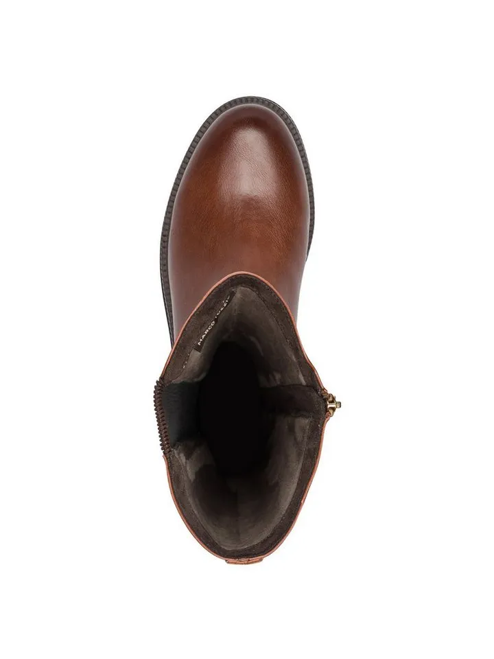 Marco Tozzi Marco Tozzi Vegan, MT FEEL ME, Stretch mit Blockabsatz Stiefel Vegan, Braun|schwarz, – Produktbild 2 von 4