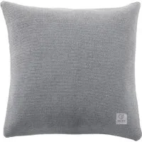 HANS NATUR Kissenbezug 50x50 cm Bio Baumwolle light grey-melange Mit Reißverschluss – Produktbild 1 von 1