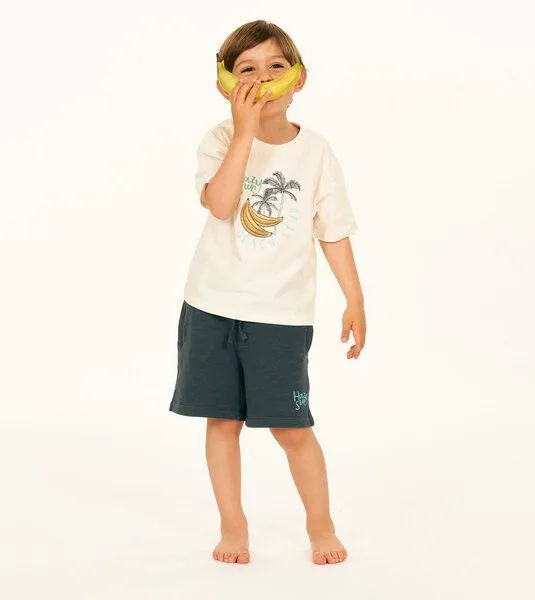 Sense Organics & friends in cooperation with GARY MASH Sense Organics & friends in cooperation with GARY MASH Kinder Shorts aus Biobaumwolle, Petrol, – Produktbild 2 von 3