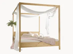 allnatura allnatura Himmelbett "Tusa" - Schnäppchen 2127-03332 | Kiefer gelaugt/geölt | 140x200 cm – Produktbild 1 von 1