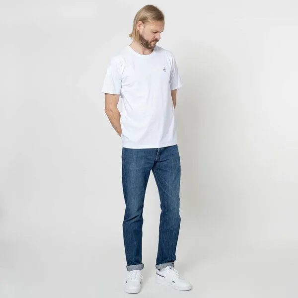 Fyngers Fyngers Unisex T-Shirt aus Biobaumwolle - Modell F*CK YOU mit gestickter Veredelung, Weiss, – Produktbild 2 von 4