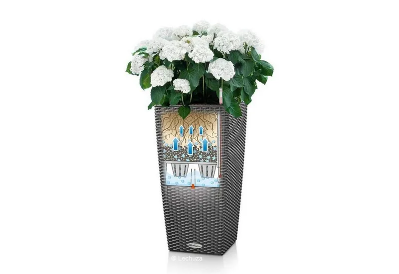 Lechuza® Lechuza® Pflanzkübel Pflanzgefäß Cubico Cottage 30 weiß, Weiß, – Produktbild 5 von 6