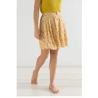 TWOTHIRDS TWOTHIRDS Damen vegan Rock Casayeta Goldene Blumen Gelb, Gelb, – Produktbild 1 von 1
