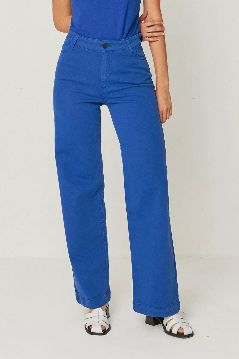 SKFK SKFK Damen vegan Hose Ainhize Blau, Dunkelblau, – Produktbild 2 von 2