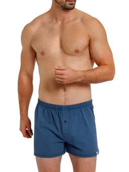 Haasis Bodywear Haasis Bodywear Herren Jersey Boxer Print, mit Knopfleiste, 2er Pack, Single-Jersey – Produktbild 1 von 1
