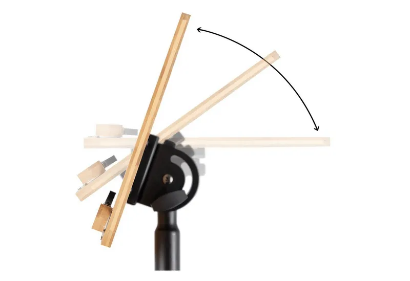 Classic Cantabile Notenpult Classic Cantabile OSW-100 Notenpult Bambus, Notenständer stufenlos höhenverstellbar und neigbar, Schwarz, – Produktbild 3 von 4