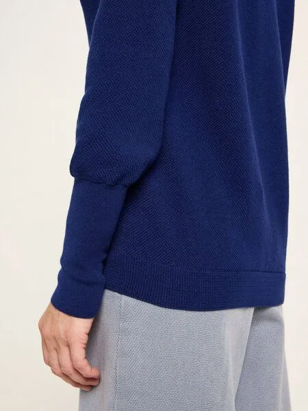 LANIUS LANIUS Rollkragenpullover aus Bio-Baumwolle, Purple blue, – Produktbild 4 von 4