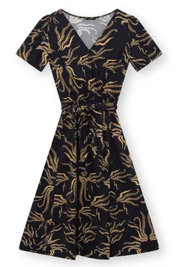 Lovjoi LOVJOI Damen vegan Kleid Anouka Soft Vines Dark – Produktbild 1 von 1