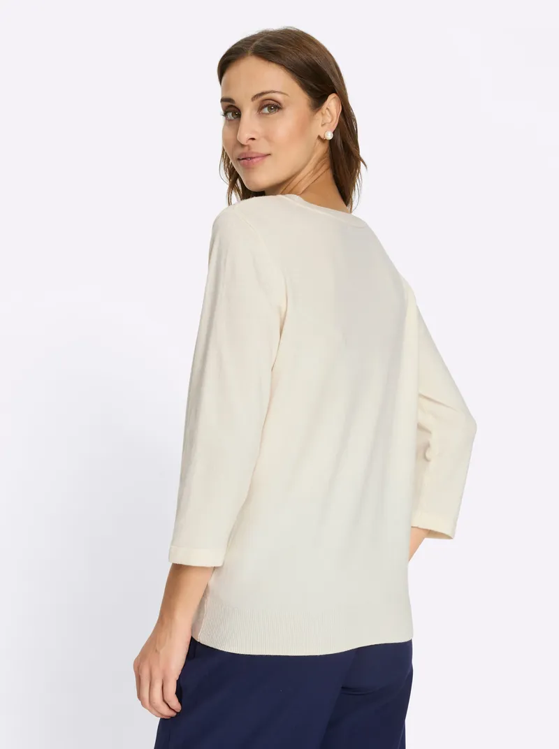 Witt Feinstrickpullover champagner, Champagner, – Produktbild 2 von 2
