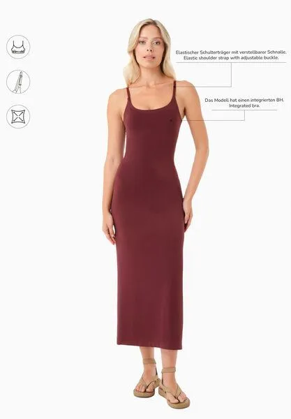 ORGANICATION ORGANICATION DIANNA | Kleid aus Bio-Baumwolle, Bordeaux, – Produktbild 2 von 3