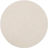 myfelt myfelt Filzkugelteppich rund, 100% Schurwolle, Naturweiß (linéa), – Produktbild 1 von 1