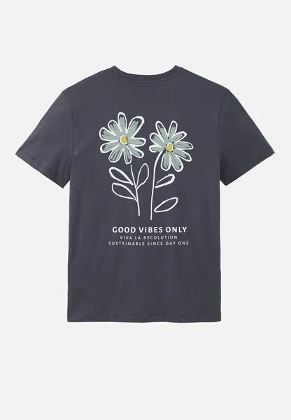 recolution Herren T-Shirt aus Bio-Baumwolle - AGAVE GOOD VIBES - recolution, Dark grey (grau), – Produktbild 1 von 2