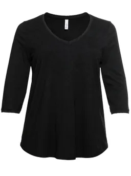 sheego 3/4-Arm-Shirt schwarz – Produktbild 1 von 1