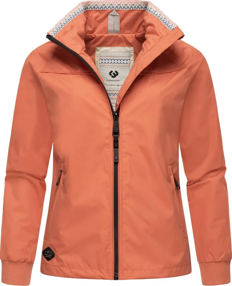 ragwear ragwear Outdoorjacke Apola Wasserdichte Damen Übergangsjacke mit hohem Kragen, Rot, – Produktbild 2 von 5
