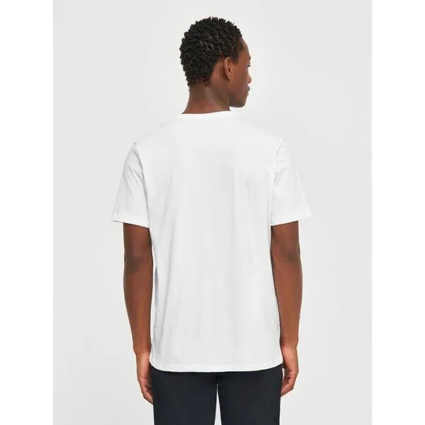 KnowledgeCotton Apparel KnowledgeCotton Apparel Herren Basic Tee "AGNAR" - GOTS/Vegan, Bright white (weiß), – Produktbild 3 von 7