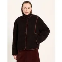 LANIUS LANIUS Teddy-Steppjacke zum Wenden aus recyceltem Polyester, Braun-bitter-chocolate, – Produktbild 1 von 1