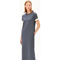 ARMEDANGELS ARMEDANGELS UN-WASTED Damen Jerseykleid aus recyceltem Baumwoll Mix, Steel melange-undyed, – Produktbild 1 von 1