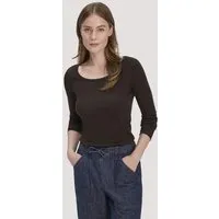hessnatur hessnatur Softrib Longsleeve Fitted aus Bio-Baumwolle und TENCEL Modal, Kakao braun, – Produktbild 1 von 1