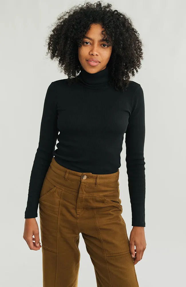 TWOTHIRDS TWOTHIRDS Damen vegan Top Canna Black, Schwarz, – Produktbild 1 von 2