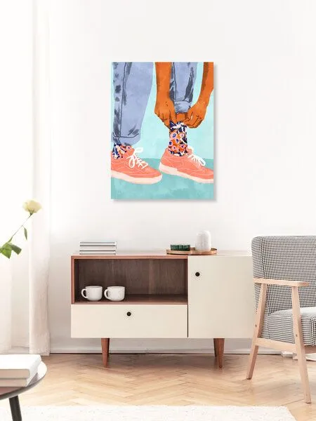 Photocircle Photocircle Poster / Leinwandbild - Pull Up Those Pretty Socks! – Produktbild 3 von 4