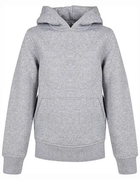 Build Your Brand Build Your Brand Kids´ Organic Hoodie Kapuzenpullover, Grau (heather), – Produktbild 2 von 4