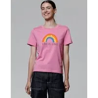 watapparel watapparel T-Shirt Frauen Love is Love, Bubble pink, – Produktbild 1 von 1