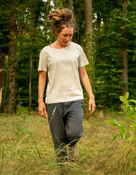 Cmig Cmig Damen T-Shirt Kaffee-Hörnchen für Espressofreundinnen, Eco-heather (natur), – Produktbild 3 von 4