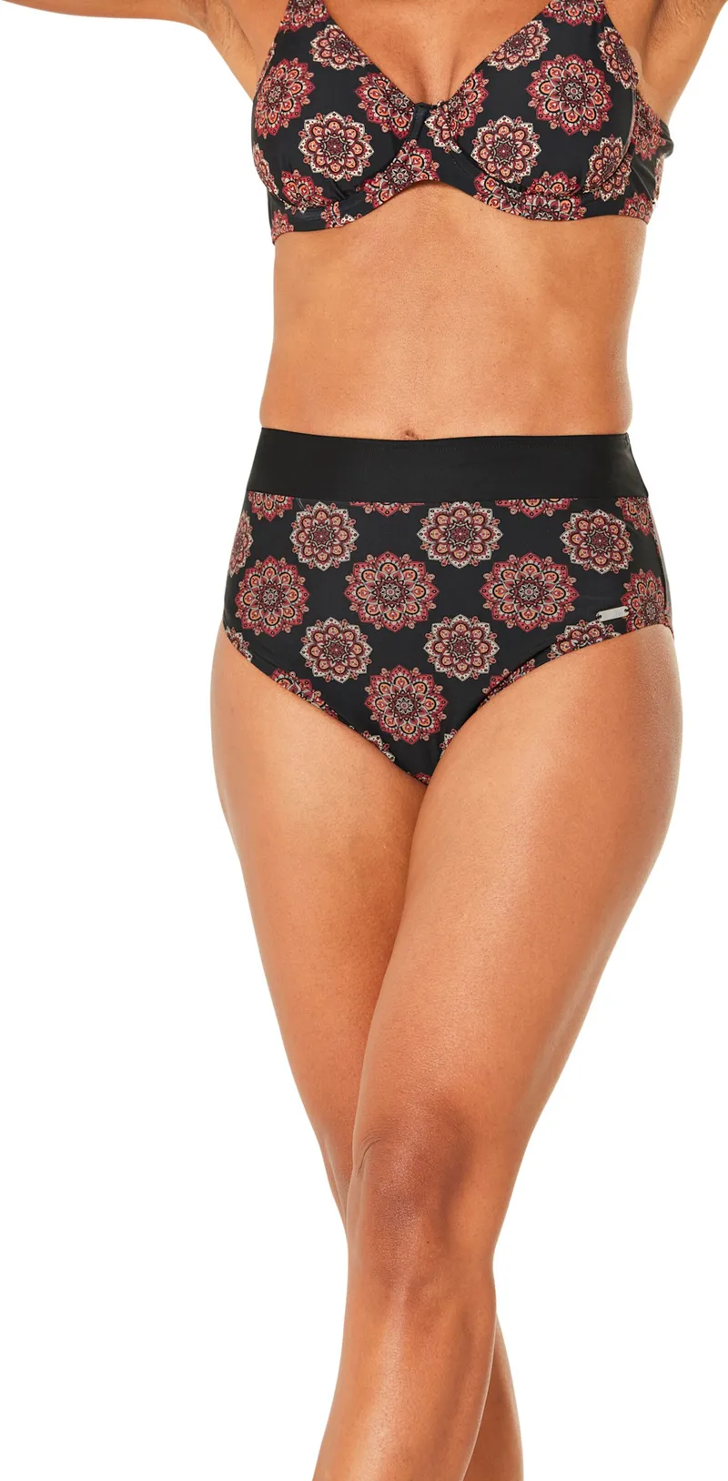 feel good Bikini-Slip schwarz-rot-bedruckt, Schwarz-rot-bedruckt, – Produktbild 2 von 2