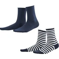 Living Crafts LIVING CRAFTS - Damen Socken, 2er Pack - Mehrfarbig (98% Bio-Baumwolle; 2% Elasthan), Nachhaltige Mode, Bio Bekleidung, Mehrfarbig, – Produktbild 3 von 5