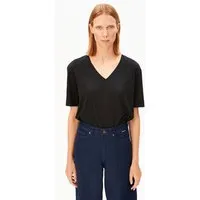 ARMEDANGELS ARMEDANGELS V-NECK Damen T-Shirt aus TENCEL Lyocell Mix, Black, – Produktbild 1 von 1