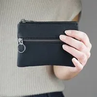 seasara seasara Geldbeutel / Wallet aus Bio-Baumwolle (Canvas), navy blue oder camel, Navy, – Produktbild 1 von 1