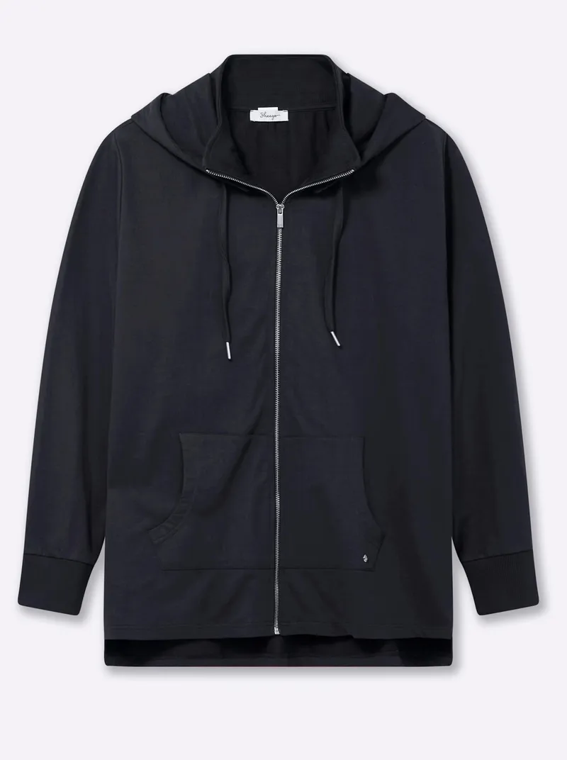 sheego Sweatjacke, Tiefblau, – Produktbild 1 von 2