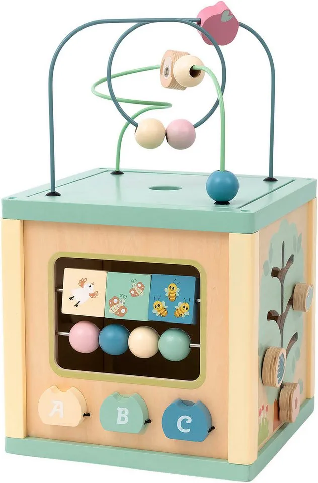 Sterntaler Sterntaler Motorikwürfel aus Holz, Beige|bunt, – Produktbild 2 von 5