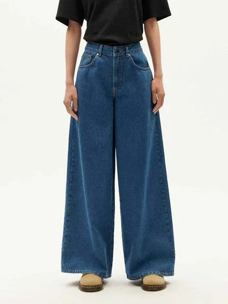 thinking mu thinking mu Weite Jeans - Hedda Pants - aus Bio-Baumwolle, Blue, – Produktbild 1 von 5