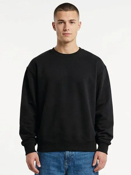 COREBASE Corebase Sweatshirt 100% Baumwolle 450 GSM, Schwarz, – Produktbild 2 von 3