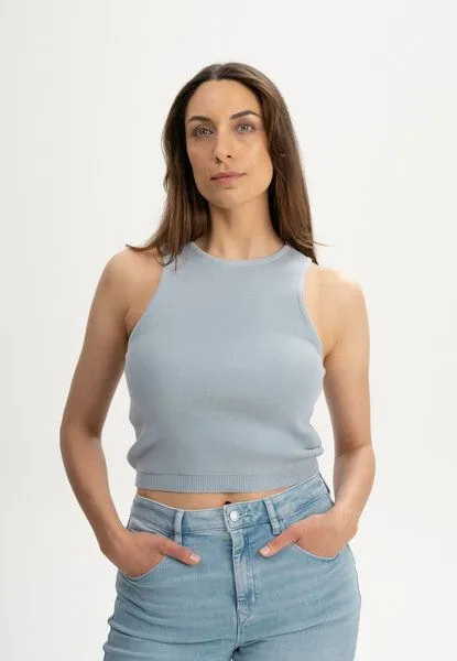 MELA Strick Top Style NIKARA | von MELA | Fairtrade & GOTS zertifiziert, Cloudy blue, – Produktbild 1 von 4