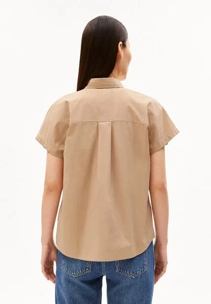 ARMEDANGELS ARMEDANGELS LARISAANA Damen Bluse aus 100% Bio-Baumwolle, True camel, – Produktbild 2 von 4