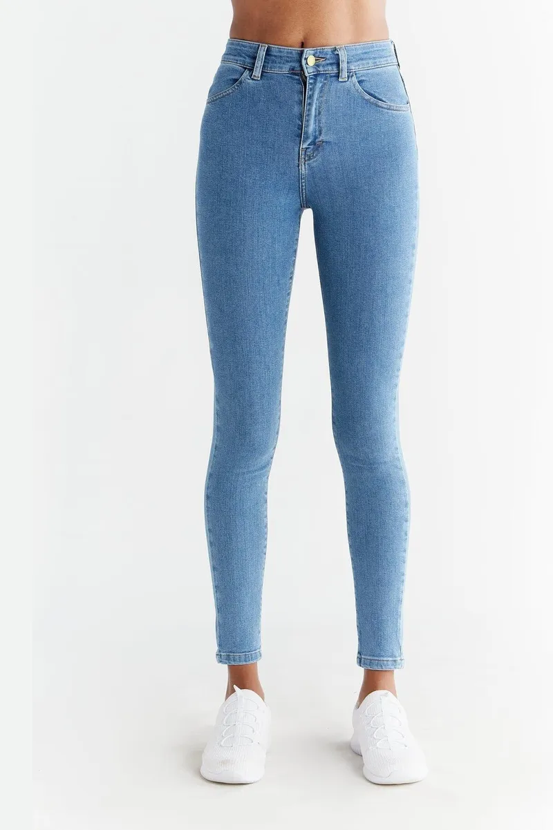 Evermind Evermind Damen vegan Jeans Skinny Fit Day Himmelblau, Hellblau, – Produktbild 2 von 2