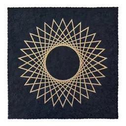 Veskor Cassiopeia Veskor Cassiopeia STERN POLYGON (30/11) Heilige Geometrie Linoldruck | 22 × 22 cm | Gold auf Schwarz – Produktbild 1 von 1