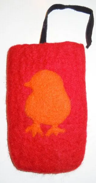 short'n'pietz short'n'pietz handgefilzte IPhone-Hülle aus 100% Schafswolle, Rot, – Produktbild 1 von 1
