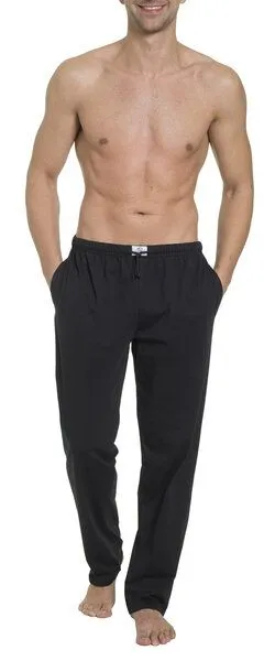 Haasis Bodywear Haasis Bodywear Herren Pyjamahose lang mit Seitentaschen, Single Jersey, reine Baumwolle, Schwarz, – Produktbild 3 von 4