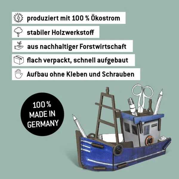 WERKHAUS WERKHAUS Stiftebox Fischkutter – Produktbild 3 von 5