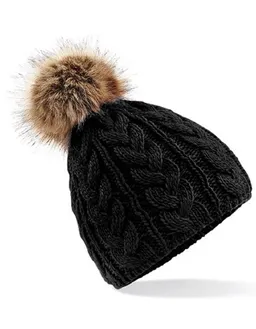 Beechfield Beechfield Bommelmütze Damen Winter Strickmütze Mütze Beanie Suprafleece™ Thermoband – Produktbild 1 von 1