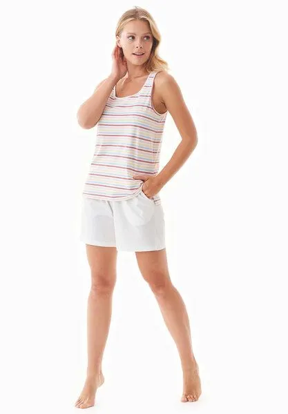 ORGANICATION ORGANICATION STEELLA | Shorts Pyjama-Set aus Bio-Baumwolle, Off white, – Produktbild 1 von 4