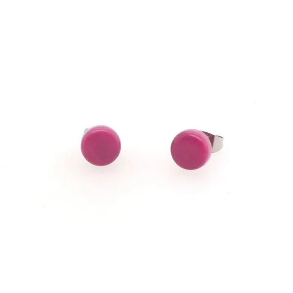 Mekhada Mekhada Tagua Ohrstecker TOPI 8 mm, Fuchsia, – Produktbild 1 von 1