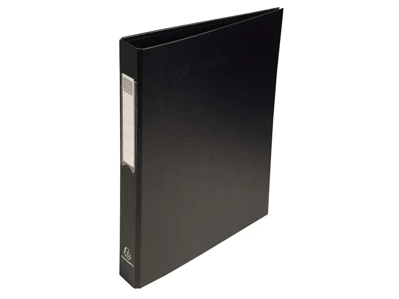 Exacompta 10 Exacompta Ringbücher aus kaschiertem Karton, DIN A4, 4 Ringe, RB 40 mm, schwarz – Produktbild 1 von 1