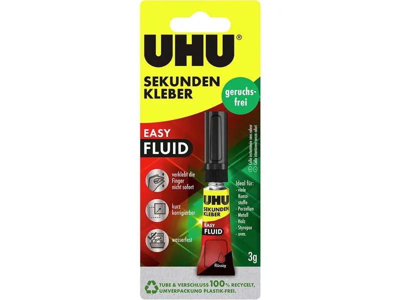 UHU UHU Sekundenkleber "EASY" flüssig, 3 g – Produktbild 2 von 3